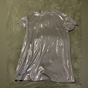 SHEIN Metallic Silver Top